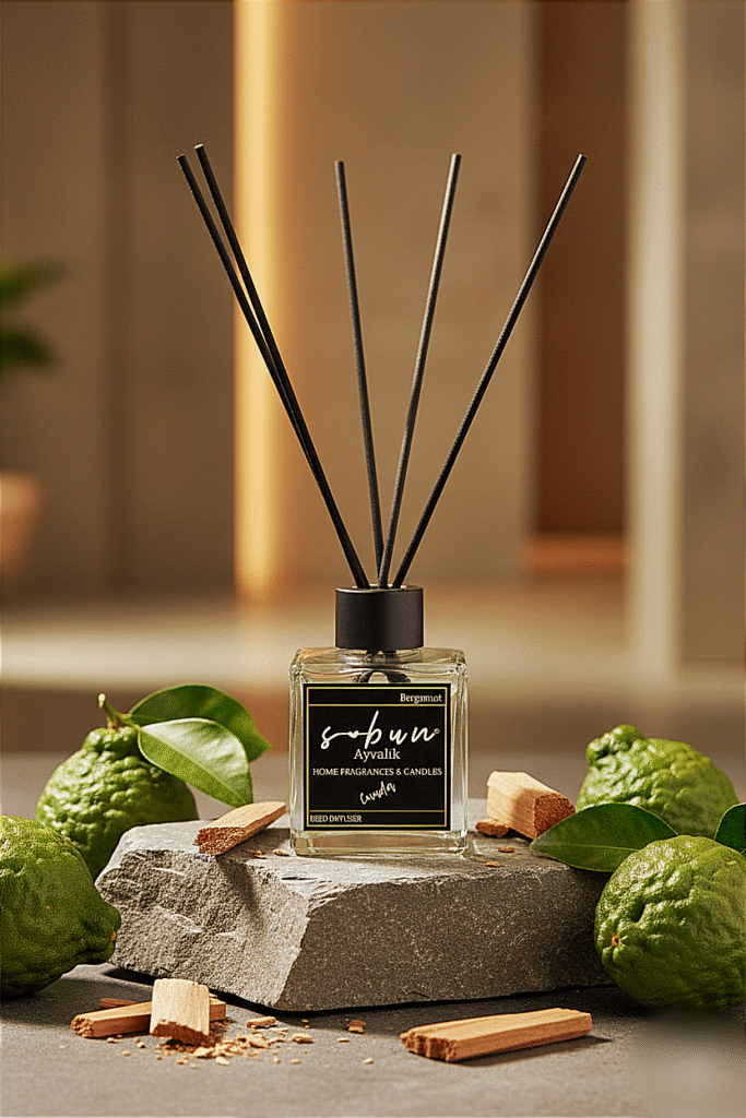 Cunda Özel Bambu Çubuklu Oda Kokusu 100 ml - Bergamot Ve Sandal Ağacı