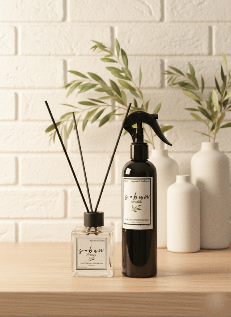Ayvalık Sabunu Çubuklu Oda Kokusu+250 ml Sprey İkili Set