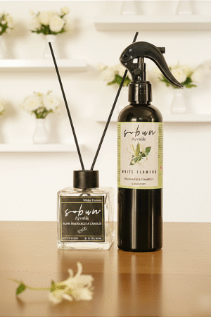 White Flowers Çubuklu Oda Kokusu+250 ml Sprey İkili Set