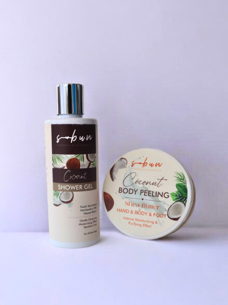 Hindistan Cevizi Özlü Duş Jeli+Peeling İkili Set