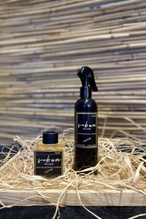 Vanilya bambu çubuklu oda kokusu 100 ml + vanilya tekstil sprey 250 ml